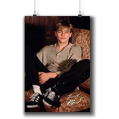 Leonardo Dicaprio Actor Movie Photo Poster Prints 111-023 Reprint Signed,Wall Art Decor for Dorm Bedroom Living Room (A4|8x12inch|21x29cm) Cover