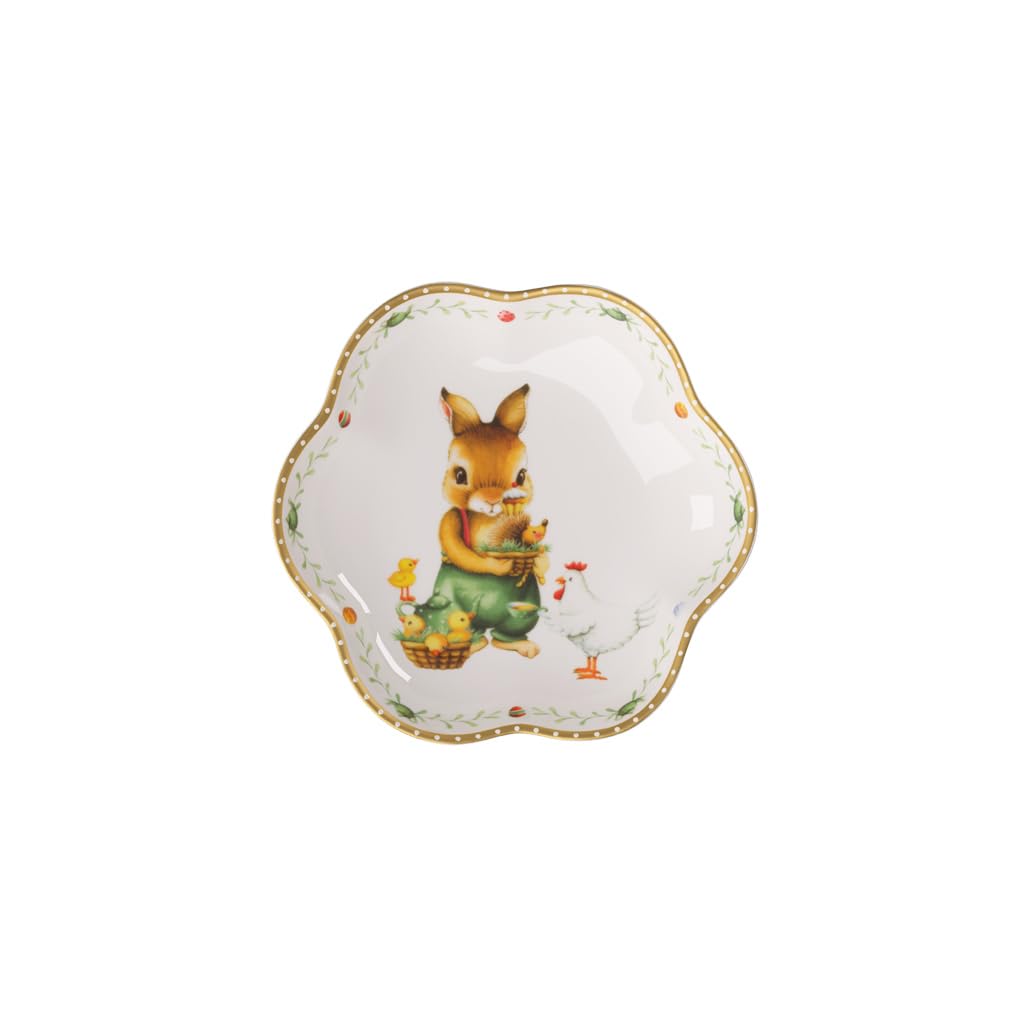 Villeroy & Boch – Annual Easter Edition Bowl 2026 Multicoloured, Porcelain Bowl with Gold-Coloured Accents, Easter Bowl, Easter Gift, Decoration, Limited Edition, Premium Porcelain collectable