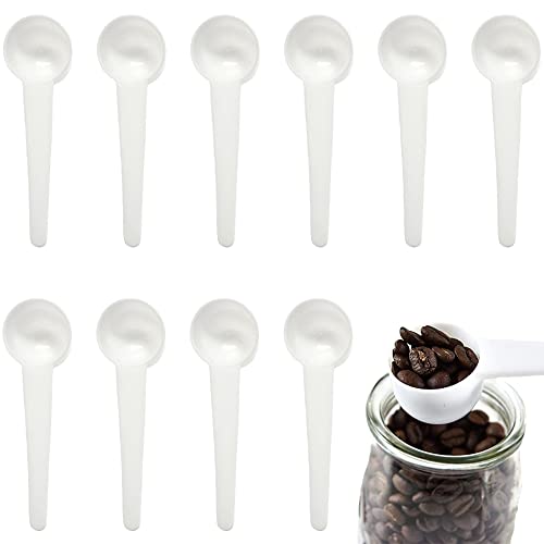 LATRAT Lot de 20 cuillères doseuses en plastique - 10 g - Cuillères doseuses en plastique - Cuillères à soupe - Cuillères à lait en poudre - Pour la cuisson, la pâtisserie