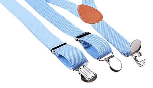 Sunnytree Baby Boys' Suspenders Adjustable Y Back With Bow Tie Set 24 Inches Blue #TOP4