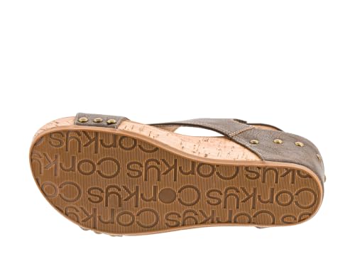 Image of Corkys Footwear Womens Carley Wedges, Featuring Corkys EVA Foam Cushioned Insoles, A 2.5 Inch Heel, Lightweight For All Day Wear, And Hook And Loop Closure