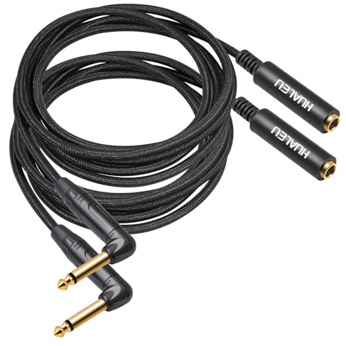 Câble adaptateur TS mâle femelle 6,35 mm pour guitare et studio 1,8 m