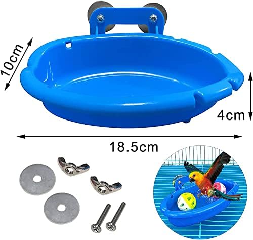 Bird Bath for Cage with 3 Balls Bird Tub Bowl Basin — packaging and what arrives in the box