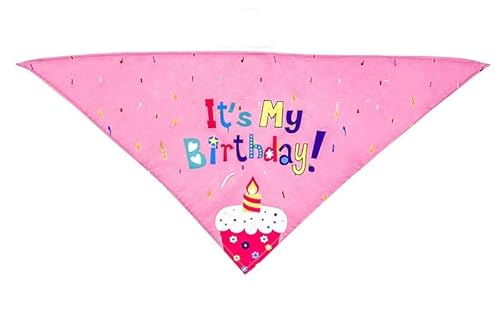 Bandana Festa Aniversário Pet Para Cachorro e Gato Todos Os Portes (Bandana Rosa)