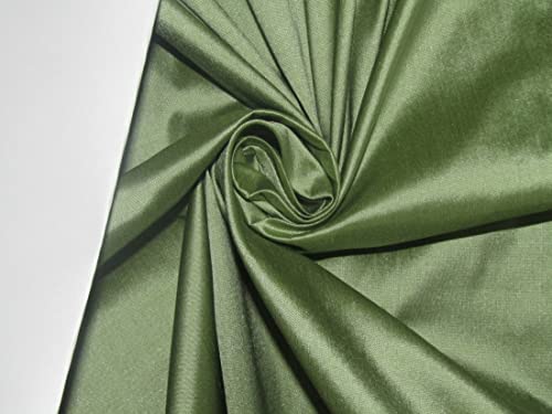 Tissu soie Dupion olive pour coudre vos robes de cérémonie
