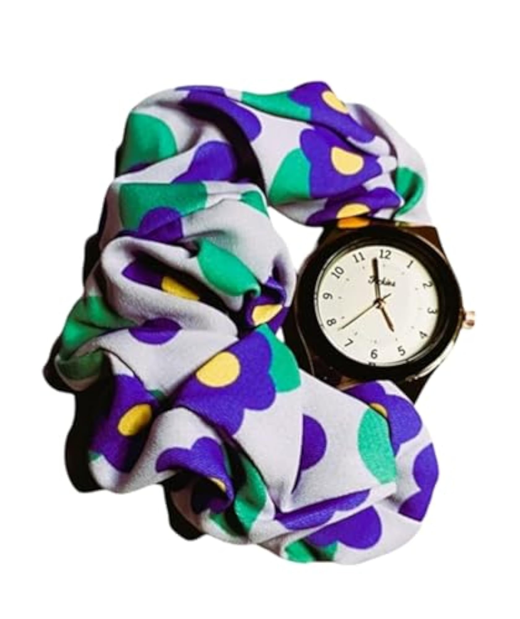 Women's Scrunchie Analog Watch with Fabric Band