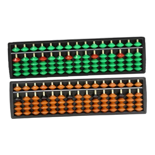 HOMSFOU 2pcs 15 File Abacus Japanese Toys Tools for Kids Toy for Kids Multi- Function Abacuses Children Abacus Kids Abacus Traditional Arithmetic Abacus Simulation Abacuses Small Abacus