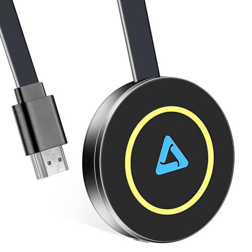 Clé HDMI sans Fil 4K Double Bande (2.4G/5GHz) - Plug & Play - Affichage de Votre Smartphone/pc sur Moniteur/projecteur - Compatible i*OS, Android, Windows,...