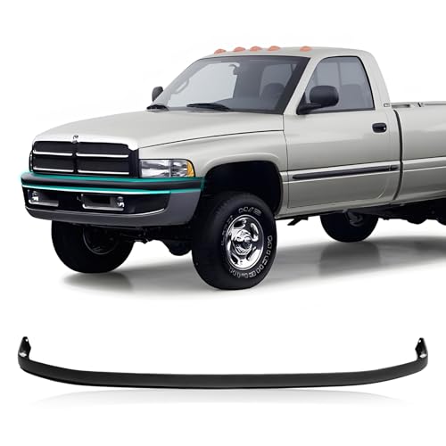 CarPartsDepot Front Upper Bumper Cover Pad Textured Black Compatible With 1994-2002 DODGE Ram 1500 2500 3500 Fits 55234605 CH1000160