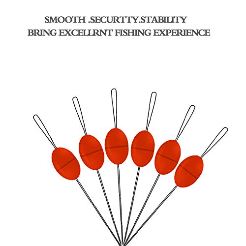 600 Pcs Red Rubber Fishing Bobber Stopper,6 in 1 Float Sinker Stops, Oval Fishing Peg,L M S Float Stop Available…