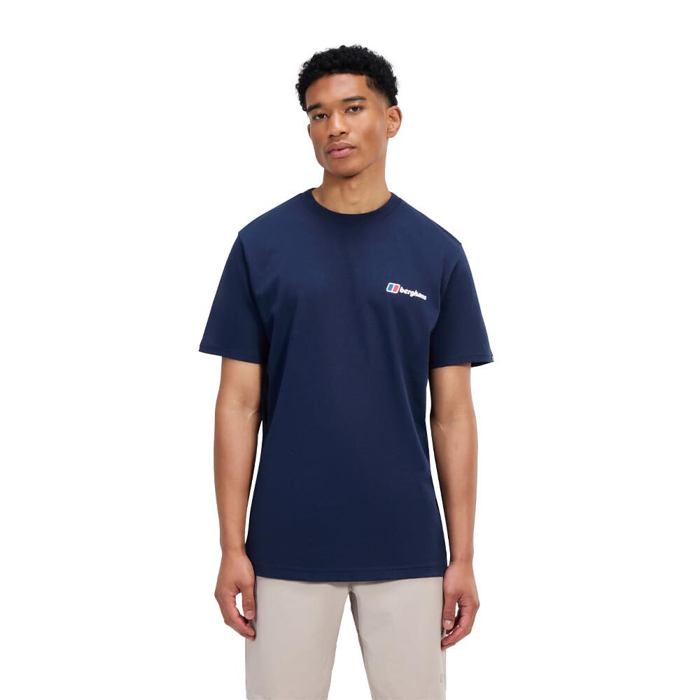 Berghaus Men's Front & Back T-Shirt | 100% Cotton Non-Technical T-Shirt, Dusk, XL