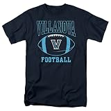 Villanova University Official Football Ball Unisex Adult T Shirt, Navy, Medium