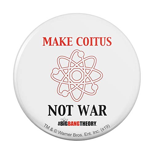 Big Bang Theory Make Coitus Not War Kitchen Refrigerator Locker Button Magnet
