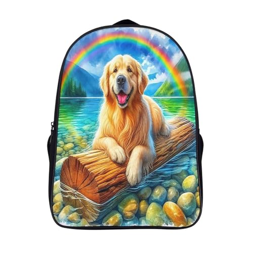 Sac à dos imprimé 3D chien solide et robuste pour étudiants et usage quotidien durable