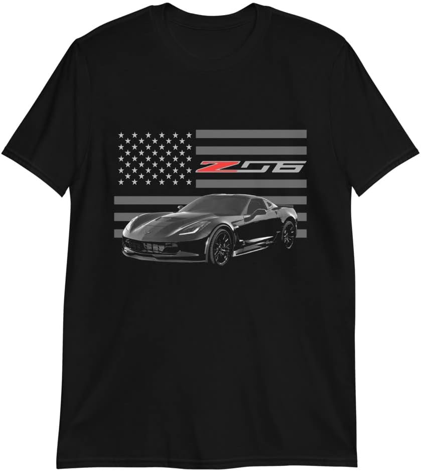 2017 Sports Car C7 Z06 Seventh Gen Vette Driver Car Club Graphic T-Shirt | Car Enthusiast Gift Black
