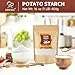 Soeos Potato Starch, 16 oz(1lb) 454g – Gluten-Free Thickener for Baking, Frying & Sauces, Crisp Texture Corn Starch for Tempura (Resealable Bag)