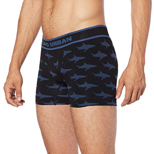 Cueca Boxer em Microfibra Tubarões Lupo Preto M