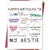 Funny Birthday Card for Women Sister, Happy Bday Gifts for Bestie, Bestie Friendship Birthday Card