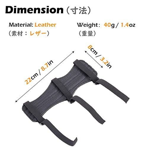 Triwonder Archery Arm Guards & Arrow Finger Tab Finger Saver Set Adjustable Straps Archer Shooting Arm Protector For Hunting Shooting (Black With Finger Tab) #TOP1