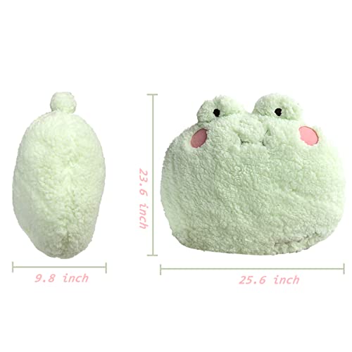 Dxde4U Frog Plush Pillow, Giant Frog Stuffed Animal (25.6 * 23.6 Inch), Adorable Jumbo Frog Plush Toy Hugging Pillow, Home Cushion Decoration Birthday Xmas Travel Gift For Kids Adults Girls Boys #TOP4