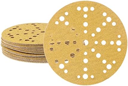 sourcing map 10pcs Sanding Discs 6-Inch 40 Grits Aluminum Oxide Abrasive Hook and Loop Sandpapers 49-Hole Professional Sander Pad