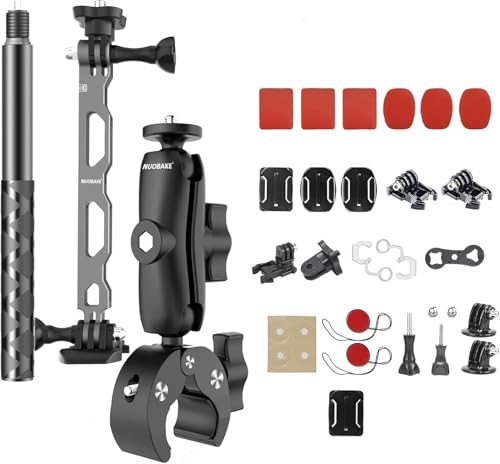 Bike Motorcycle Handlebar Mounting Bundle Kit for Insta360, Third-Person Bicycle