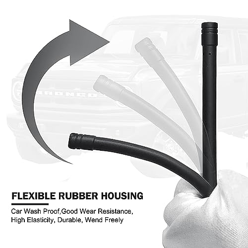 Antena de radio de 6 pulgadas para Ford Bronco 2007-2023 en goma flexible 3