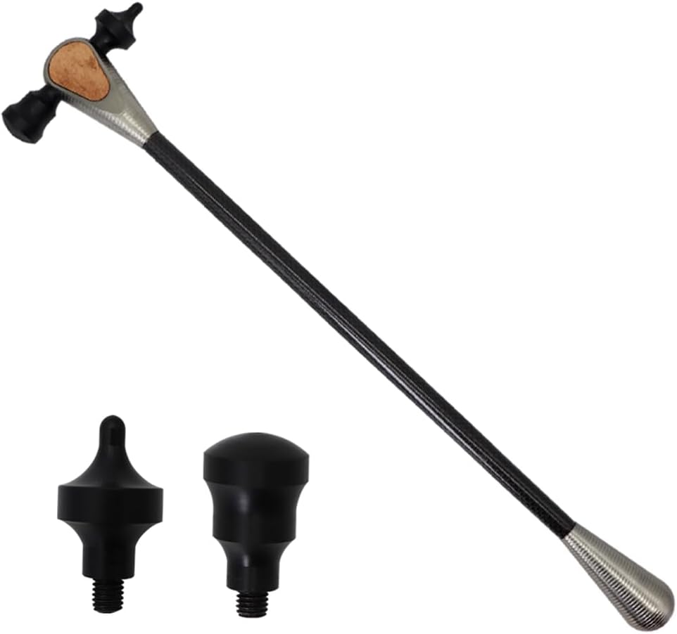 Professional Car Dent Repair Hammer Tool with Leather Head, Metal Body Leveling Kit with Interchangeable Tips