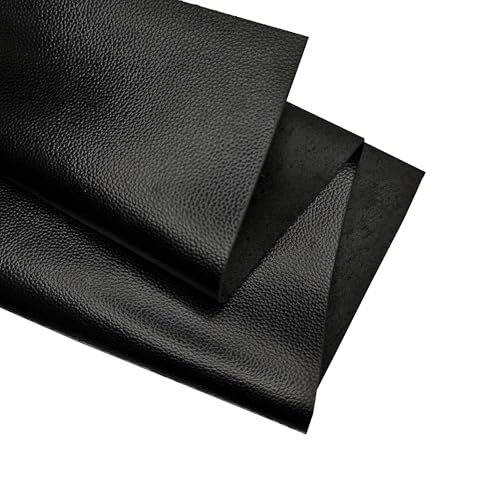 Feuille en cuir véritable pour outillage Kozmo noir cuir de vache épais travaux manuels 30,5 cm