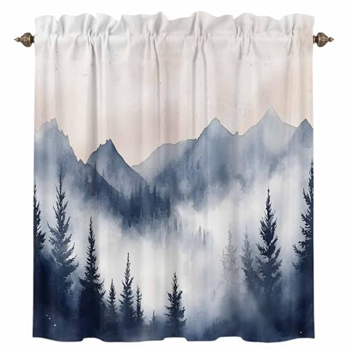 森林柄 コート レトロ カーテン カーテン 遮光 アンティーク柄