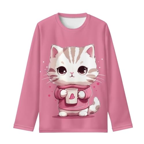 Image of Long Sleeve Shirts for Girls Winter Tops 3-16t Cartoon T Shirts for Fall Clothes