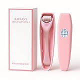 540 Stainless Steel Micropoint Derma Roller – Microneedling Roller for Face, Scalp & Beard – Skin Care Tool for Collagen Boost, Wrinkles & Hair Growth – Storage Case Included (Matte Baby Pink)
