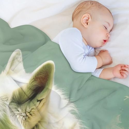 Couverture douce et chaude motif loup idée cadeau cocooning