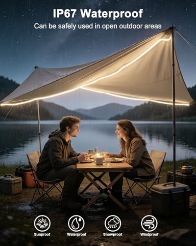 Tira LED impermeable 5 m 4000K ALITOVE USB-C dimmable miniatura 3