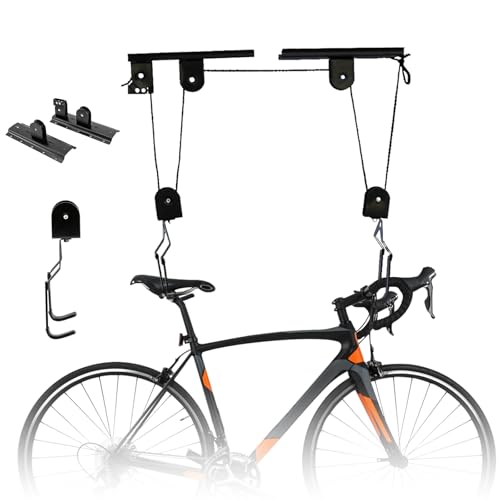 TouSuaRSi Elevador de bicicletas para elevador de bicicleta, garaje de 60 kg, elevador de bicicleta eléctrica para levantar cargas pesadas, incluidas herramientas de jardín estacionales, herramientas