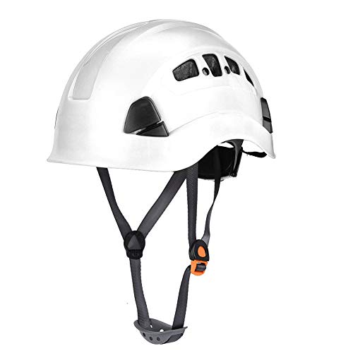 Demeras 1PC Safety Helmet Construction Hard Hat Anti-Fall Head Protector for Head (white)
