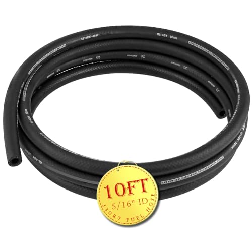AFA Motors Fuel Line Hose 5/16 Inch 10FT SAE J30R7 NBR Rubber Fuel Hose High Pressure 300PSI For Automotive Fuel Systems Engines