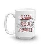 SHOWTIME Twin Peaks Damn Good Coffee Cup White Mug - Officially Licensed - 15 oz