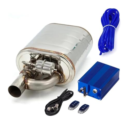 Image of Exhaust Tail Pipe Universal Car Exhaust System Vacuum Valve Control Pipe Kit Variable Silencer Stainless 51 63 76 Mm(51MM Vacuum Pump)