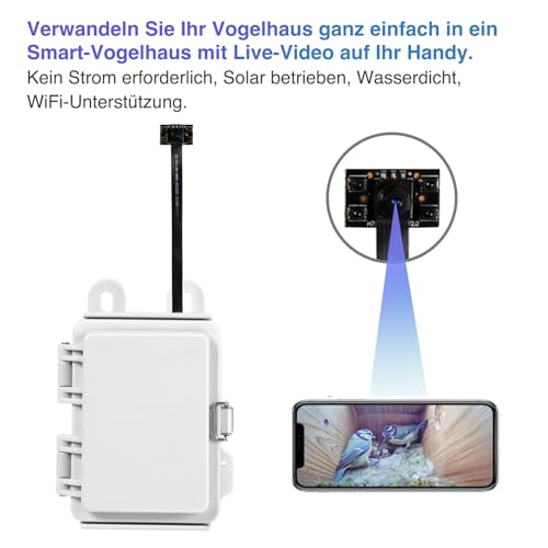WIWACAM WLAN Solar Kamera für Nistkästen BirdBox