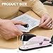 Deli Stapler Heavy Duty, Full Strip Staplers for Desk with 2000 Staples and Staple Remover, 50 Sheet Capacity, No Jam, Non-Slip Office Stapler with Staples for Office, Classroom, Pink