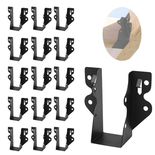 16 Pcs Black Powder-Coated Joist Hangers