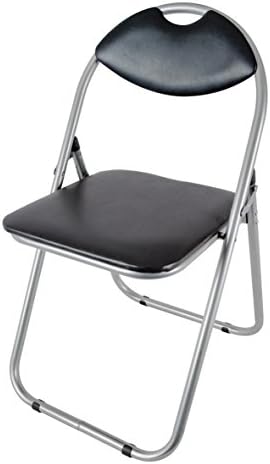 Anika Home 60050 Paris Faux Leather Chair | Folds Up For Storage | Comfortable And Durable | Practical and Stylish | Black Colour