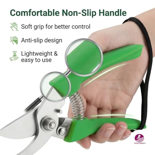 Image of Divayanshi Garden Cutter | Sharp Steel Blade Plant Cutter | Easy Grip Hand Tool | Perfect for Cutting Plants, Flowers & Small Branches