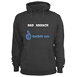 80% Baumwolle 20% Polyester JOllify Unisex Pullover Bad ABBACH H2269 - Farbe: schwarz - Design 6 : Gefällt Mir - Größe XXXL 3XL