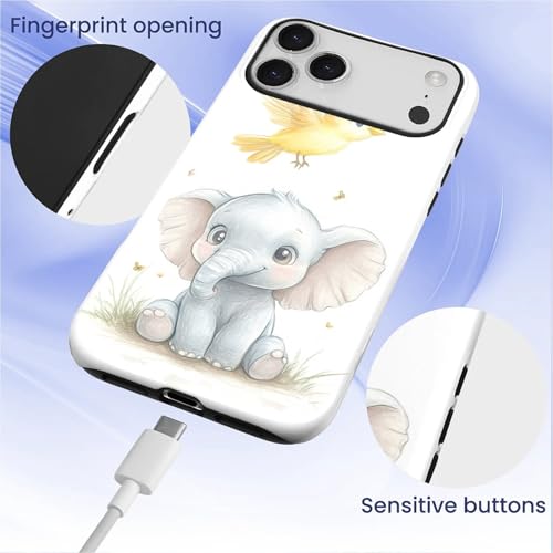 Coque iPhone 17 Pro Max robuste anti-rayure motif oiseau jaune mignon - 7
