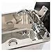 COMOAEW RV Accessories, RV Sink Small Narrow Stainless Steel with Tempered Glass Cover Car Vessel(Square Sink Set)