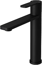 Liquida LX390BL Single Lever Pillar Style Swivel Spout Black Kitchen Tap
