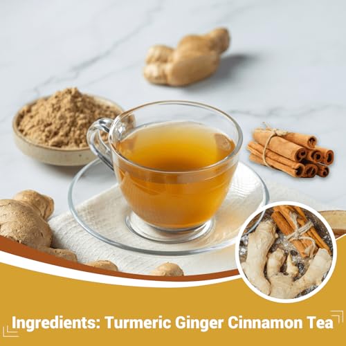 Turmeric Ginger Cinnamon Tea Bags, No Sugar, No Caffeine, 120 Count