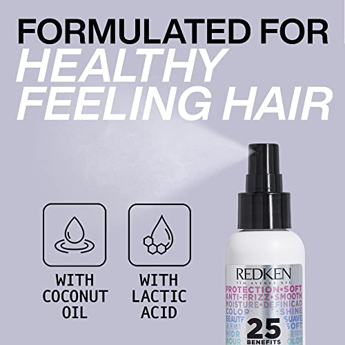 Redken One United All-In-One Leave In Conditioner | Multi-Benefit Treatment | Heat Protectant Spray For Hair | All Hair Types | Paraben Free #TOP3